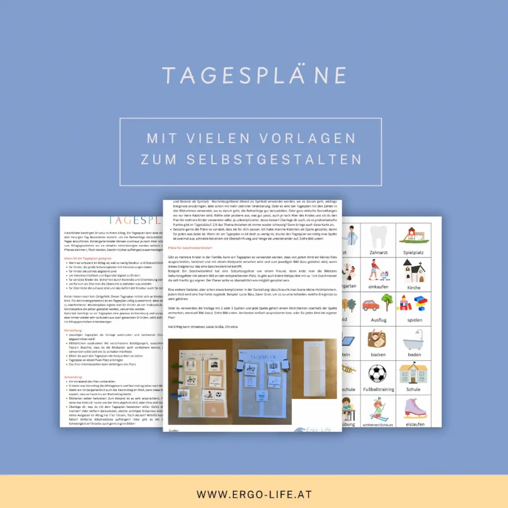 Titelbild „Tagespläne – mit vielen Vorlagen zum Selbstgestalten“