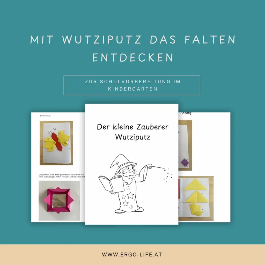 Titelbild „Mit Wutziputz das Falten entdecken – zur Schulvorbereitung im Kindergarten“