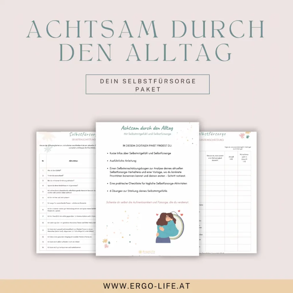Titelbild „Achtsam durch den Alltag – dein Selbstfürsorge-Paket“