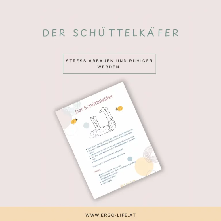 Titelbild „Der Schüttelkäfer – Stress abbauen und ruhiger werden“