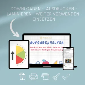 Aufgabenhelfer und Drehzahlmesser auf Tablet, Laptop und Handy: downloaden, ausdrucken, laminieren